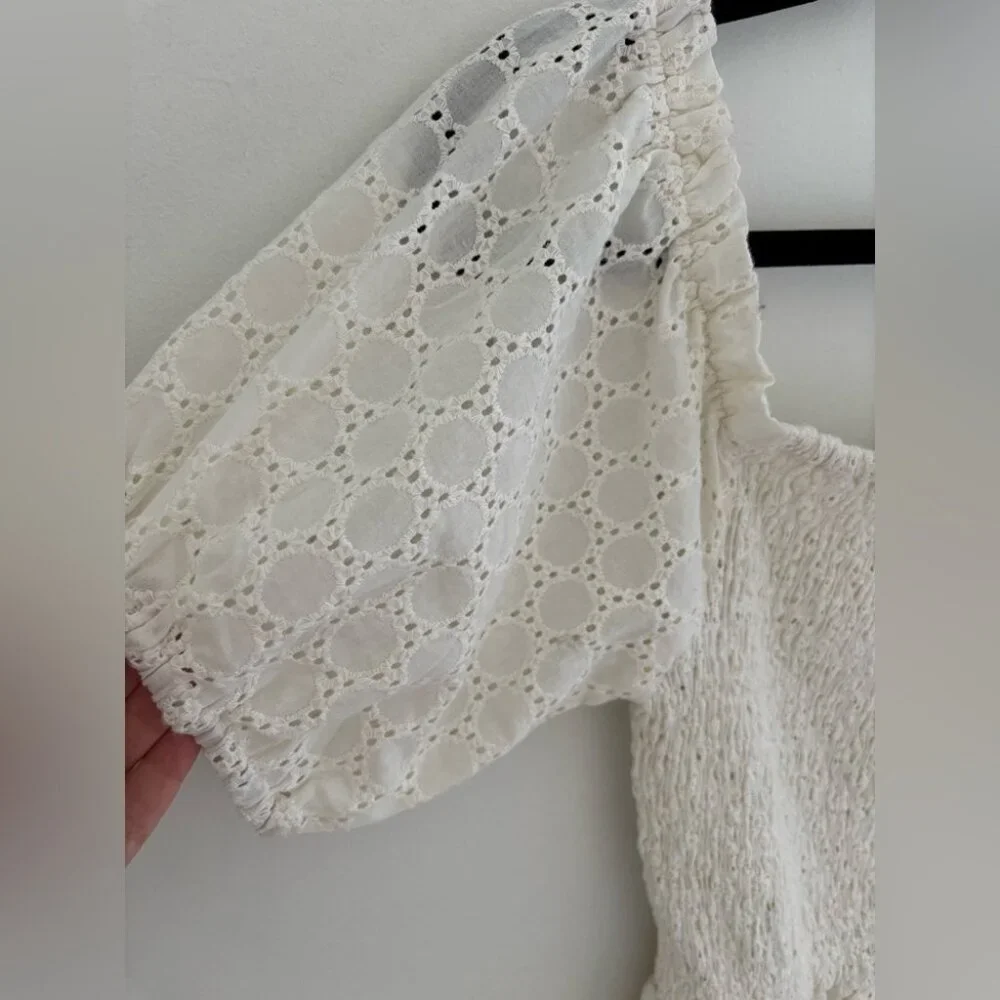 Compania Fantastica White 100% Cotton Romper NWT - Picture 3 of 9